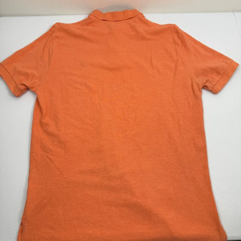 Polo Ralph Lauren Mens Orange Heather Short Sleeve‎ Pique Polo Shirt Size M